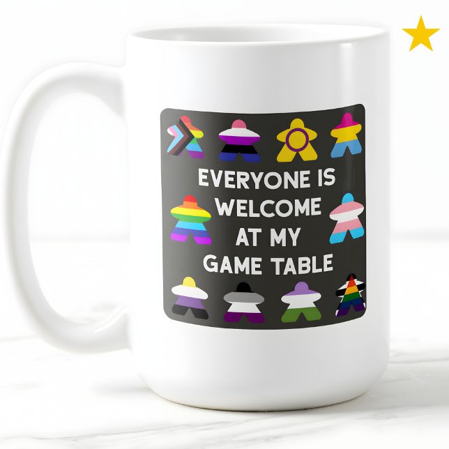 Inclusive Board Game LGBTQ Pride Flag Meeples  Coffee Mug (Creator Uploaded)