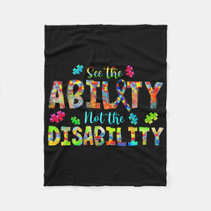Inclusive Colors_ See The Ability Not The Disabili Fleece Blanket