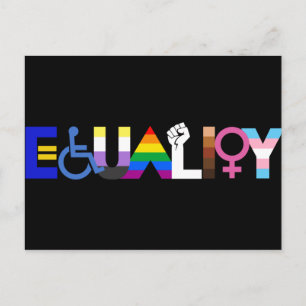 Inclusive Equality Flag Dark Postcard