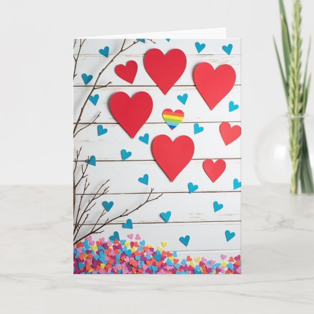 Inclusive Hearts Artful Love Card (Front)