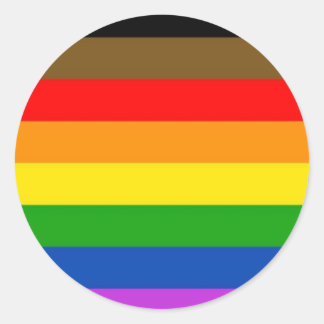 Inclusive LGBT Pride Flag Classic Round Sticker