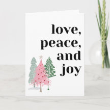 Inclusive Love, Peace, and Joy Holiday Card