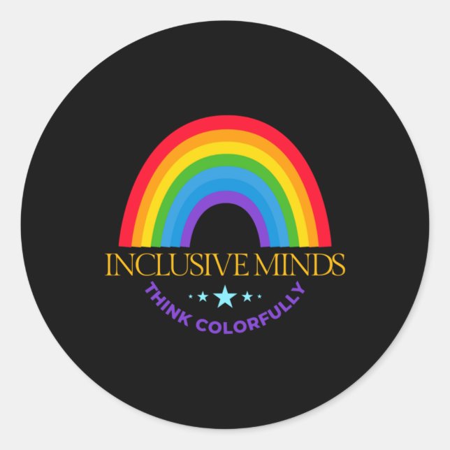 Inclusive Minds Think Colourfully Sticker  (Front)