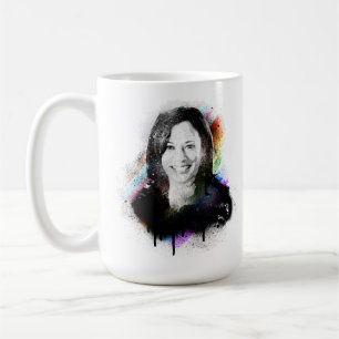 Inclusive Pride Kamala Harris Spray Paint Coffee Mug