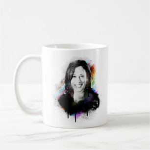 Inclusive Pride Kamala Harris Spray Paint Coffee Mug