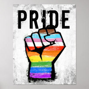 Inclusive Progress Pride Fist Poster