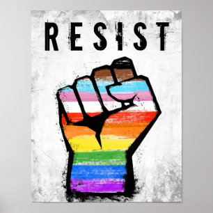 Inclusive Progress Pride Fist Poster