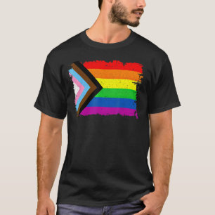 Inclusive Progress Pride Flag Gay Pride Lgbtq Rain T-Shirt