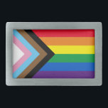 Inclusive rainbow Lgbtq gay diversity flag Belt Buckle<br><div class="desc">Inclusive rainbow Lgbtq gay flag Belt buckle
Pride lgbt lgbtq diversity inclusive trans progress gay rainbow flag</div>