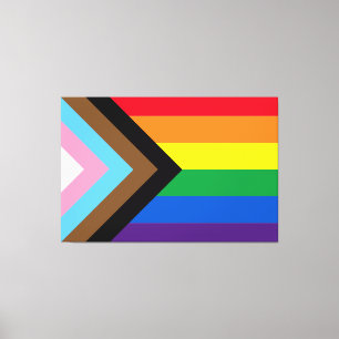 Inclusive rainbow Lgbtq gay diversity flag Canvas Print