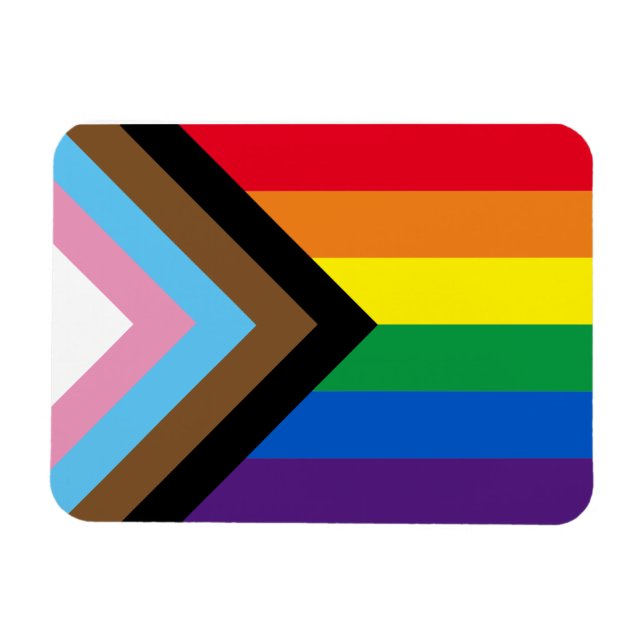 Inclusive rainbow Lgbtq gay diversity flag Magnet (Horizontal)