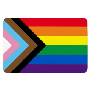 Inclusive rainbow Lgbtq gay diversity flag Magnet