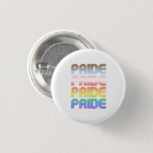 Inclusive Retro Pride 3 Cm Round Badge