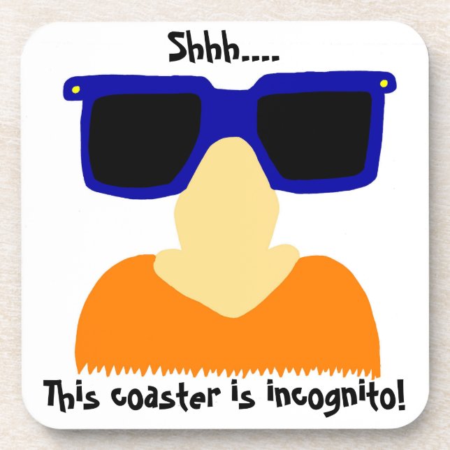 Incognito Moustache & Glasses Coasters - Set of 6 (Front)