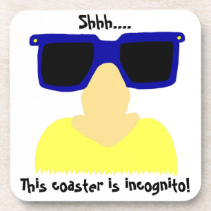 Incognito Moustache & Glasses Coasters - Set of 6