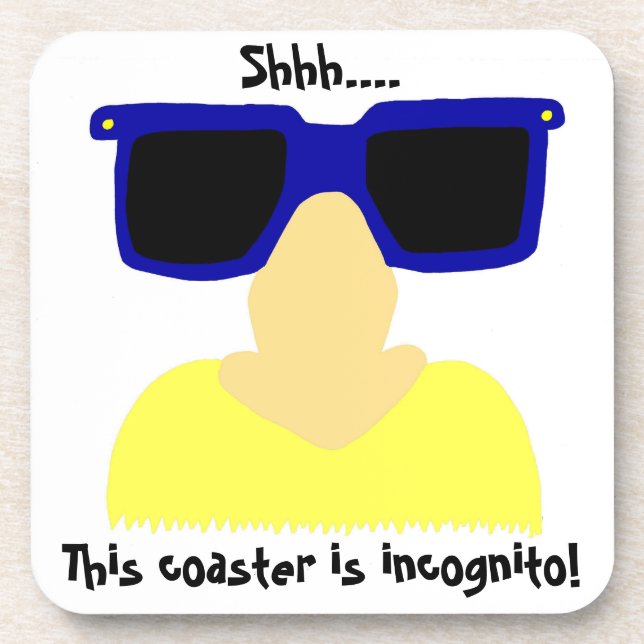 Incognito Moustache & Glasses Coasters - Set of 6 (Front)