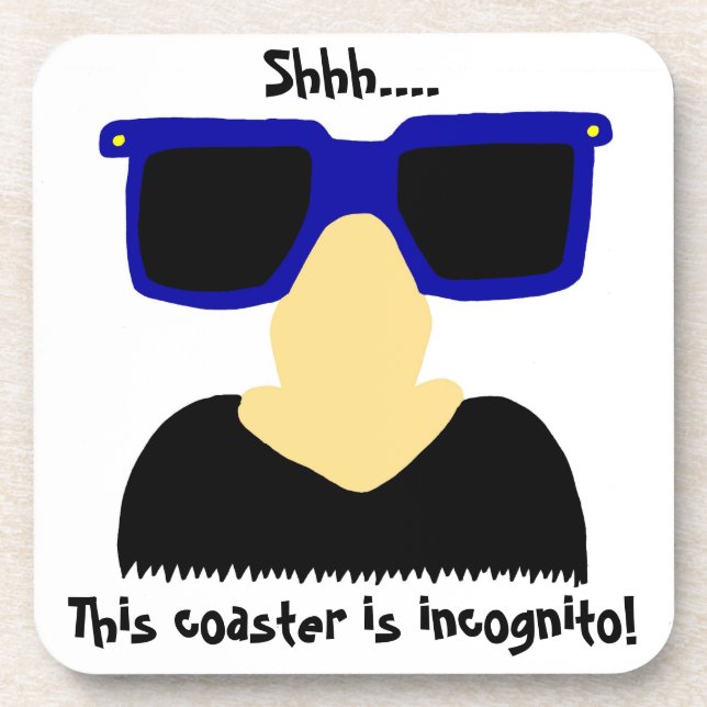 Incognito Moustache & Glasses Coasters - Set of 6 (Front)