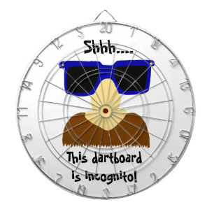 Incognito Moustache & Glasses Dartboard