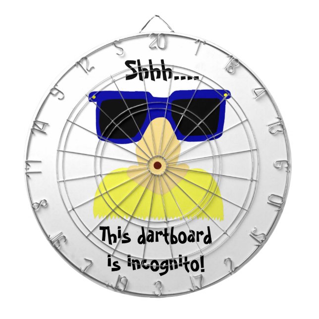 Incognito Moustache & Glasses Dartboard (Front)