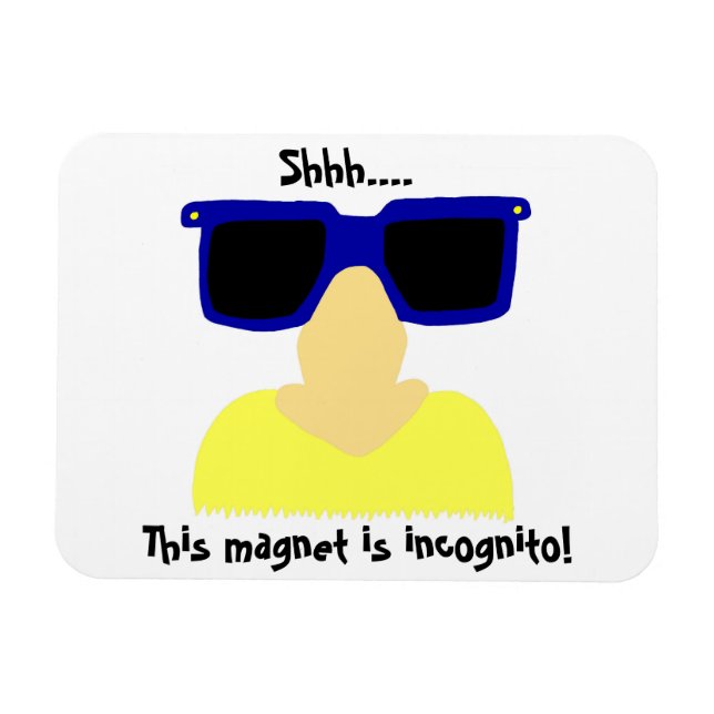 Incognito Moustache & Glasses Flexible Magnet (Horizontal)