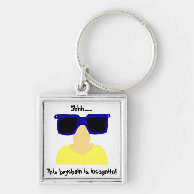 Incognito Moustache & Glasses Keychain (Front)