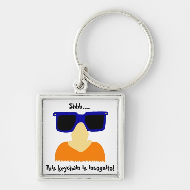 Incognito Moustache & Glasses Keychain (Front)