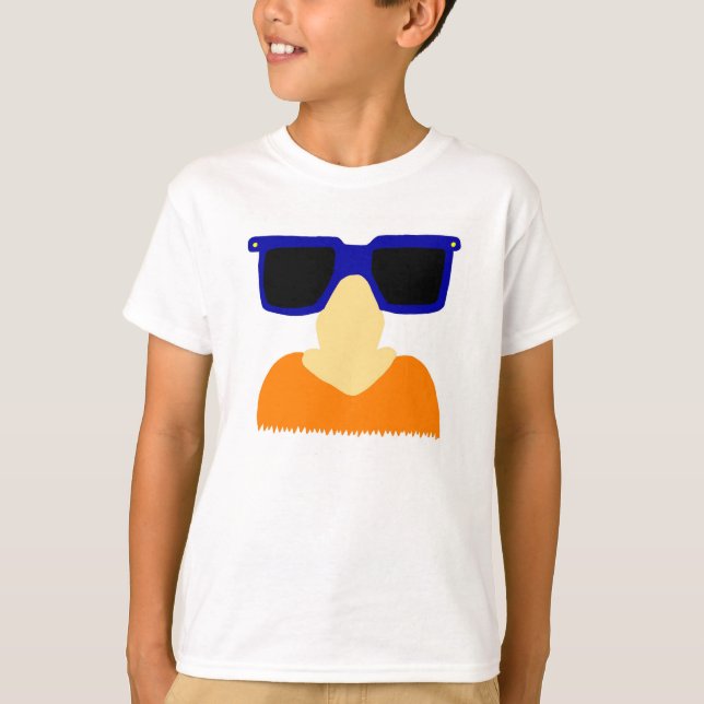 Incognito Moustache & Glasses Kids Basic T-Shirt (Front)