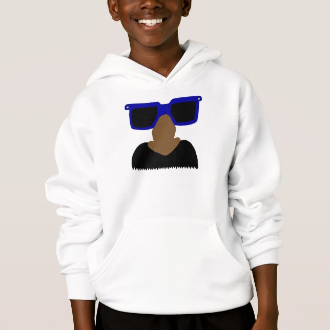 Incognito Moustache & Glasses Kids Hoodie (Front)