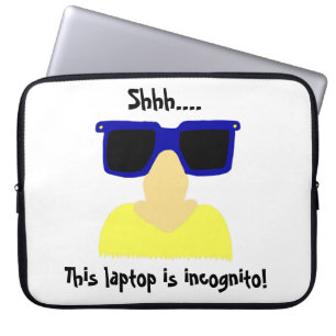 Incognito Moustache & Glasses Laptop Sleeve