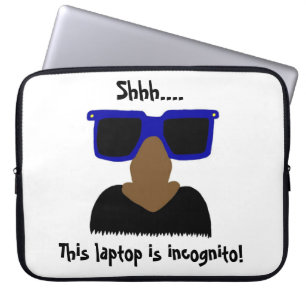 Incognito Moustache & Glasses Laptop Sleeve