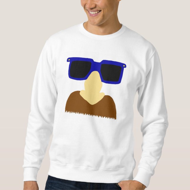Incognito Moustache & Glasses Mens Sweatshirt (Front)