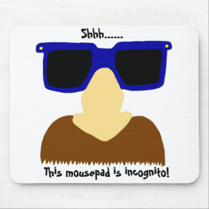 Incognito Moustache & Glasses Mousepad