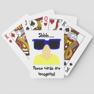 Incognito Moustache & Glasses Playing Cards