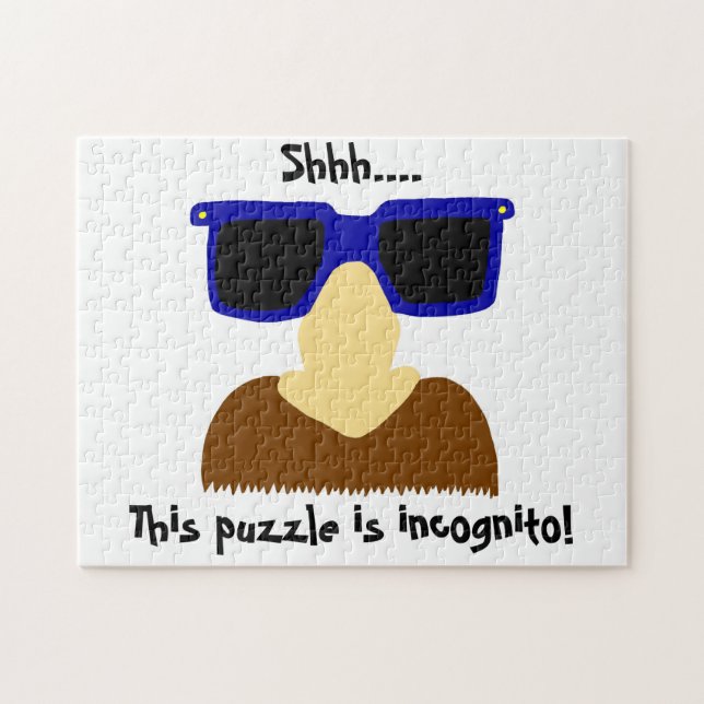 Incognito Moustache & Glasses Puzzle (Horizontal)