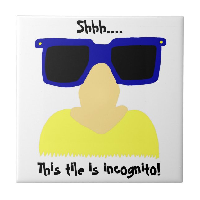 Incognito Moustache & Glasses Tile (Front)