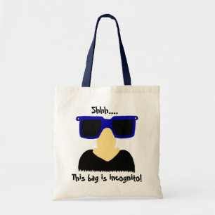 Incognito Moustache & Glasses Tote Bag