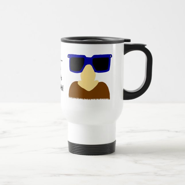 Incognito Moustache & Glasses Travel Mug (Right)