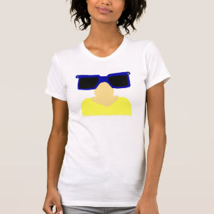 Incognito Moustache & Glasses Womens Casual Scoop T-Shirt