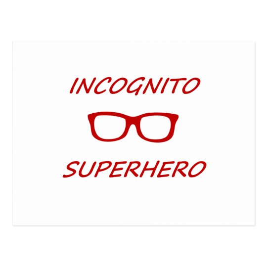 Incognito Superhero 01R Postcard