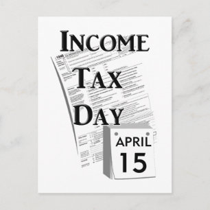 Income Tax Day Postcard