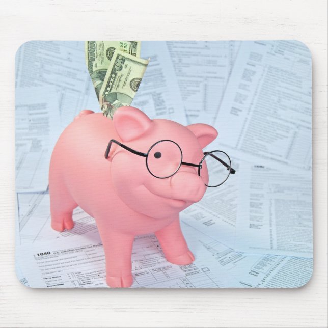 Income tax Pig Mouse Pad (Front)