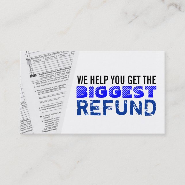 Income Taxes Business Cards (Front)