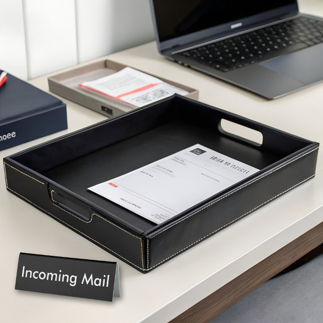 Incoming Mail  Black Name Plate (Creator Uploaded)