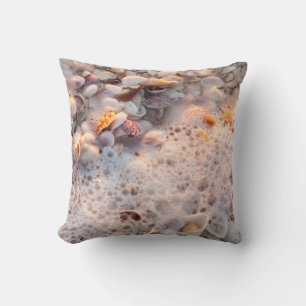 Incoming Surf And Seashells On Sanibel Island Cushion