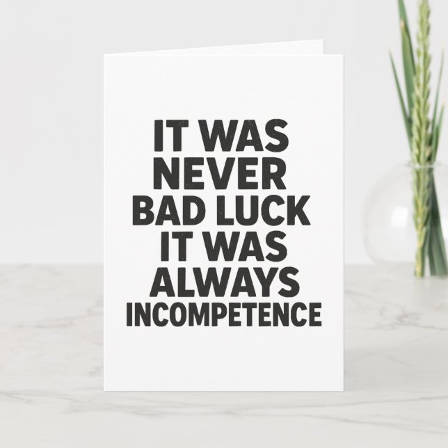 Incompetence Card (Front)