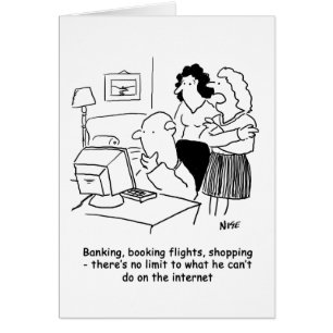 Incompetent man at computer