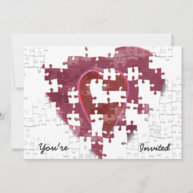 "Incomplete Heart" Valentine's Day Invitation (Front)