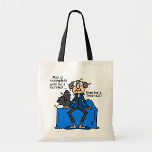 Incomplete Then Finished Marriage Humour Tote Bag