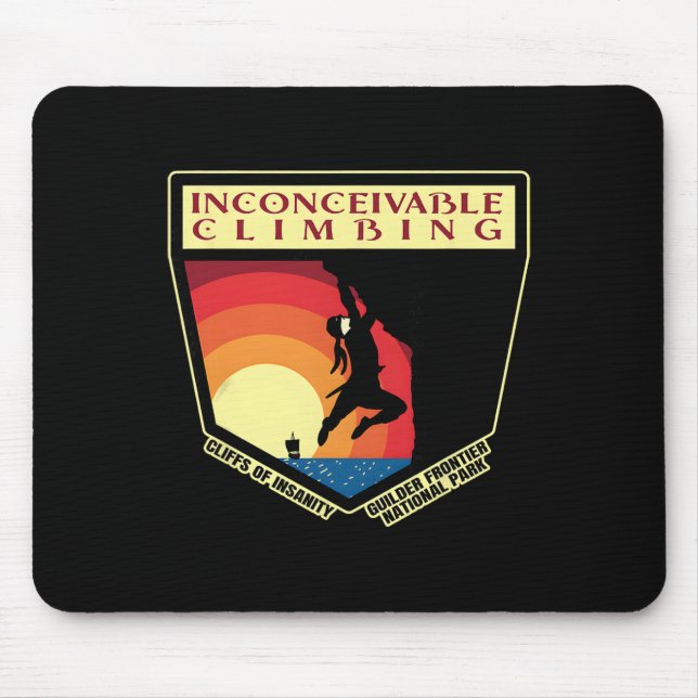 Inconceivable Climbing Cliffs Of Insanity Guilder  Mouse Pad (Front)