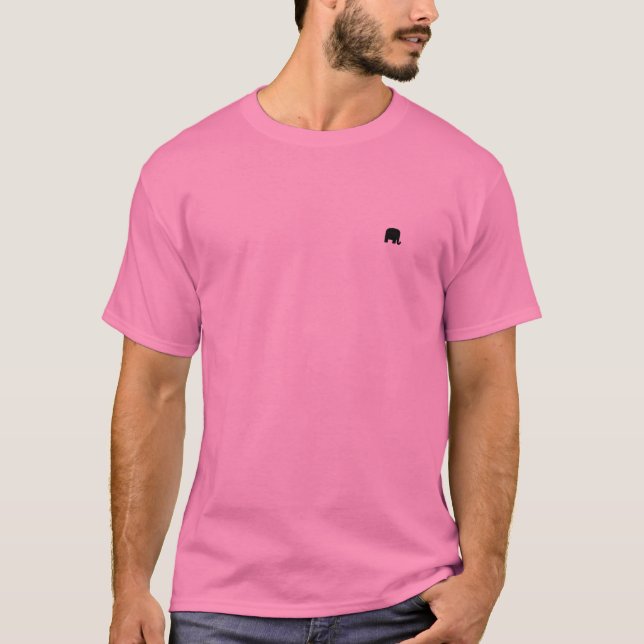 Inconspicuous Elephant (elephant in black) T-Shirt (Front)